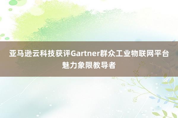 亚马逊云科技获评Gartner群众工业物联网平台魅力象限教导者