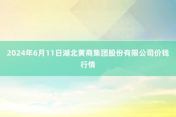 2024年6月11日湖北黄商集团股份有限公司价钱行情